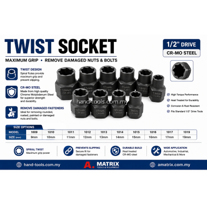 1/2" TWIST SOCKET 1/2" TWIST SOCKET